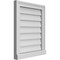 Ekena Millwork Vertical Surface Mount PVC Gable Vent w/ 2"W x 2"H , Brickmould Sill Frame, 18"W x 22"H GVPVE18X2203SN - alternate 2